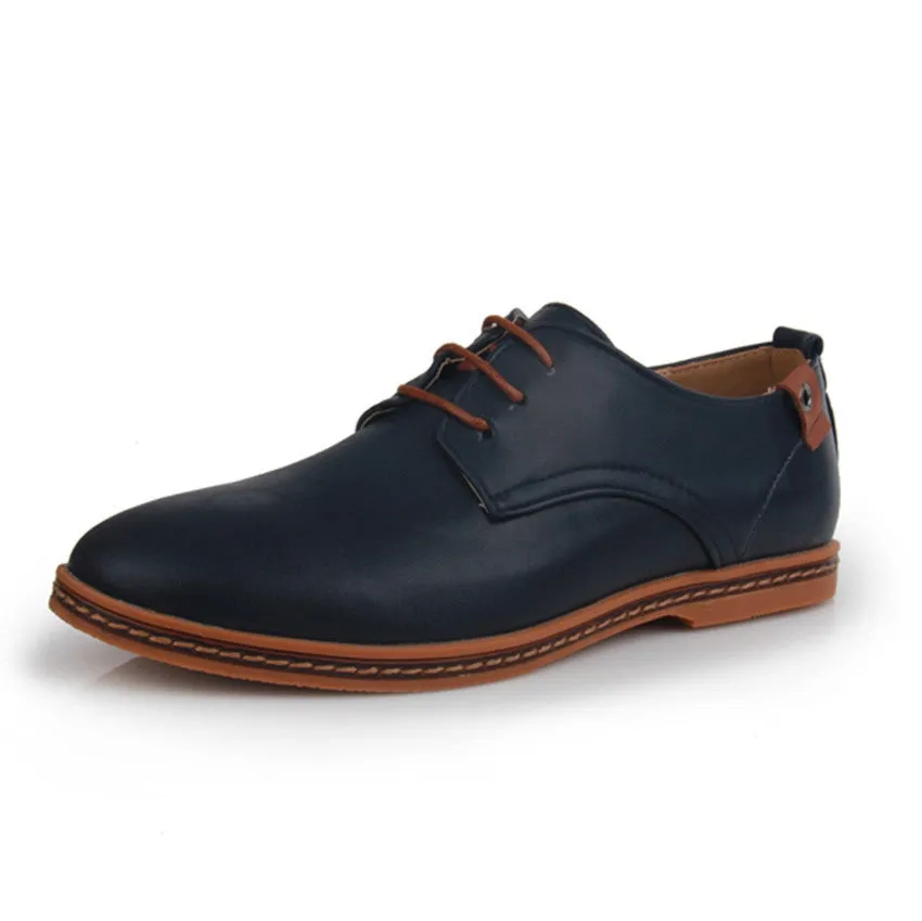 Oxford Casual shoes men Fashion Men Leather Shoes Spring Autumn Men Flat Patent Leather men shoes WGL-K03-1