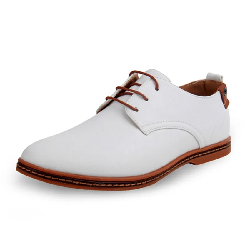 Oxford Casual shoes men Fashion Men Leather Shoes Spring Autumn Men Flat Patent Leather men shoes WGL-K03-1