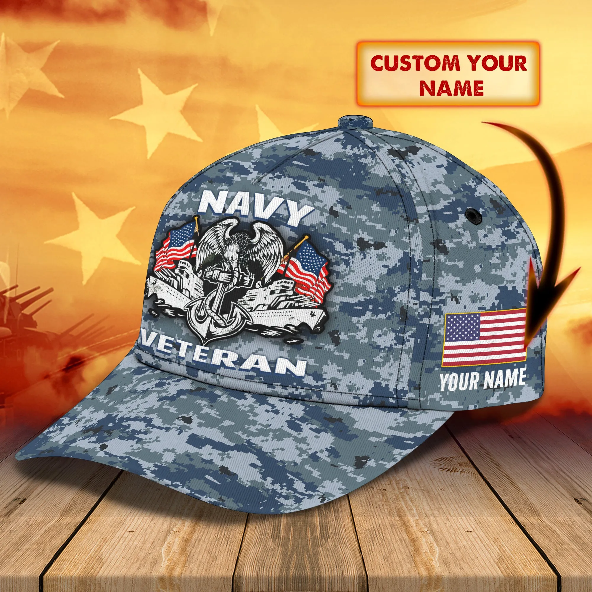Personalized Classic Cap NAVY VETERAN - NSS