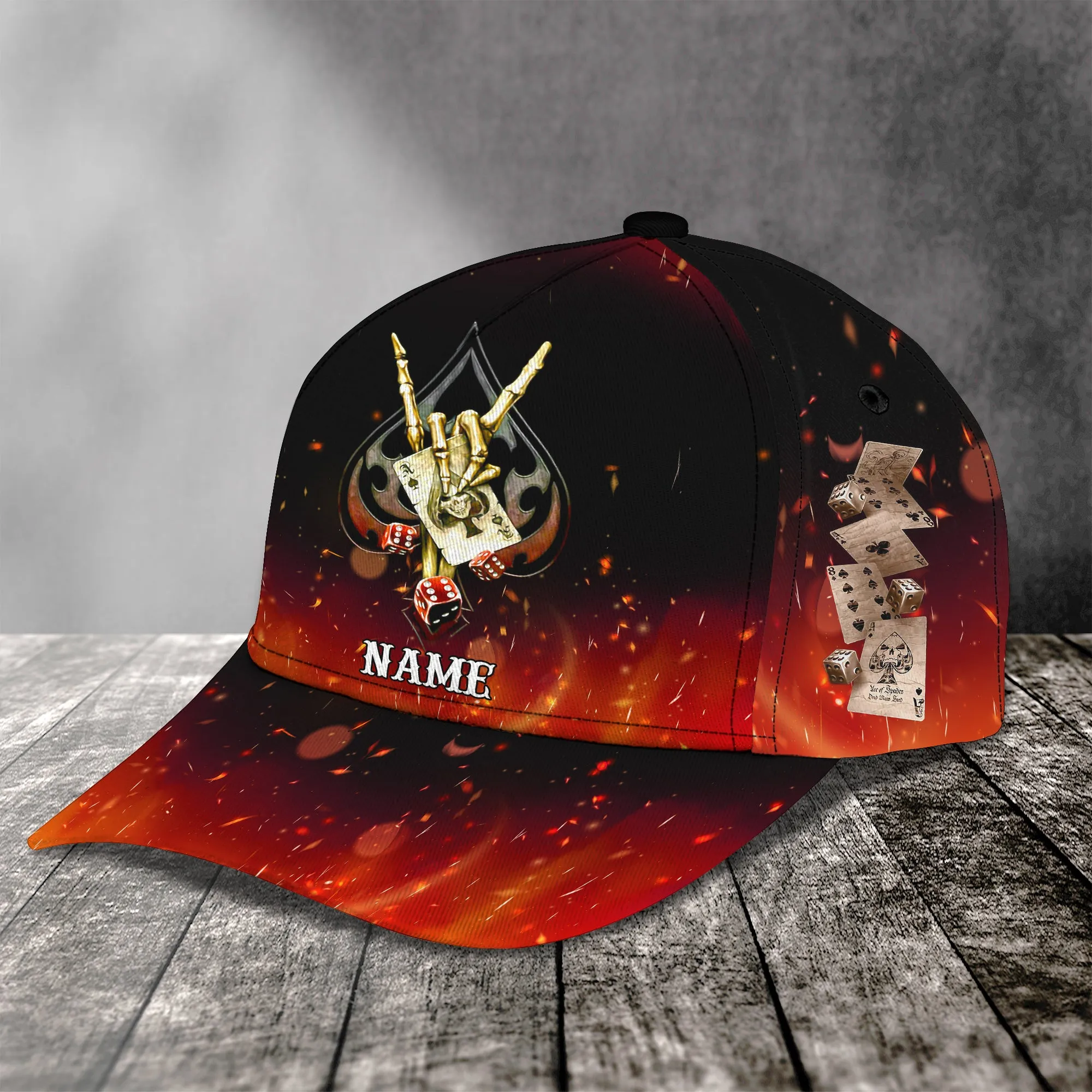 Poker - Personalized Name Cap - Dp98 - Dp330