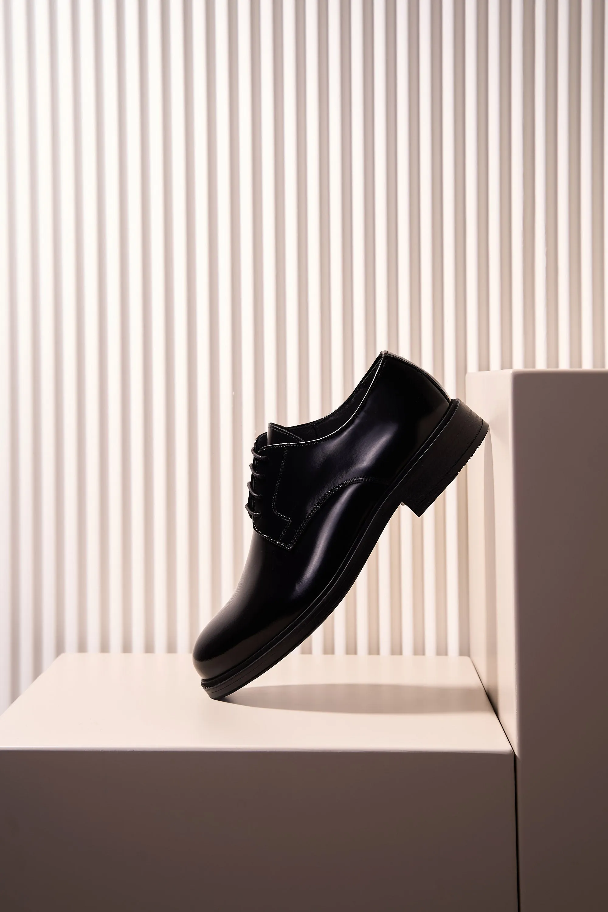 Polished Leather Formal Derby Shoes