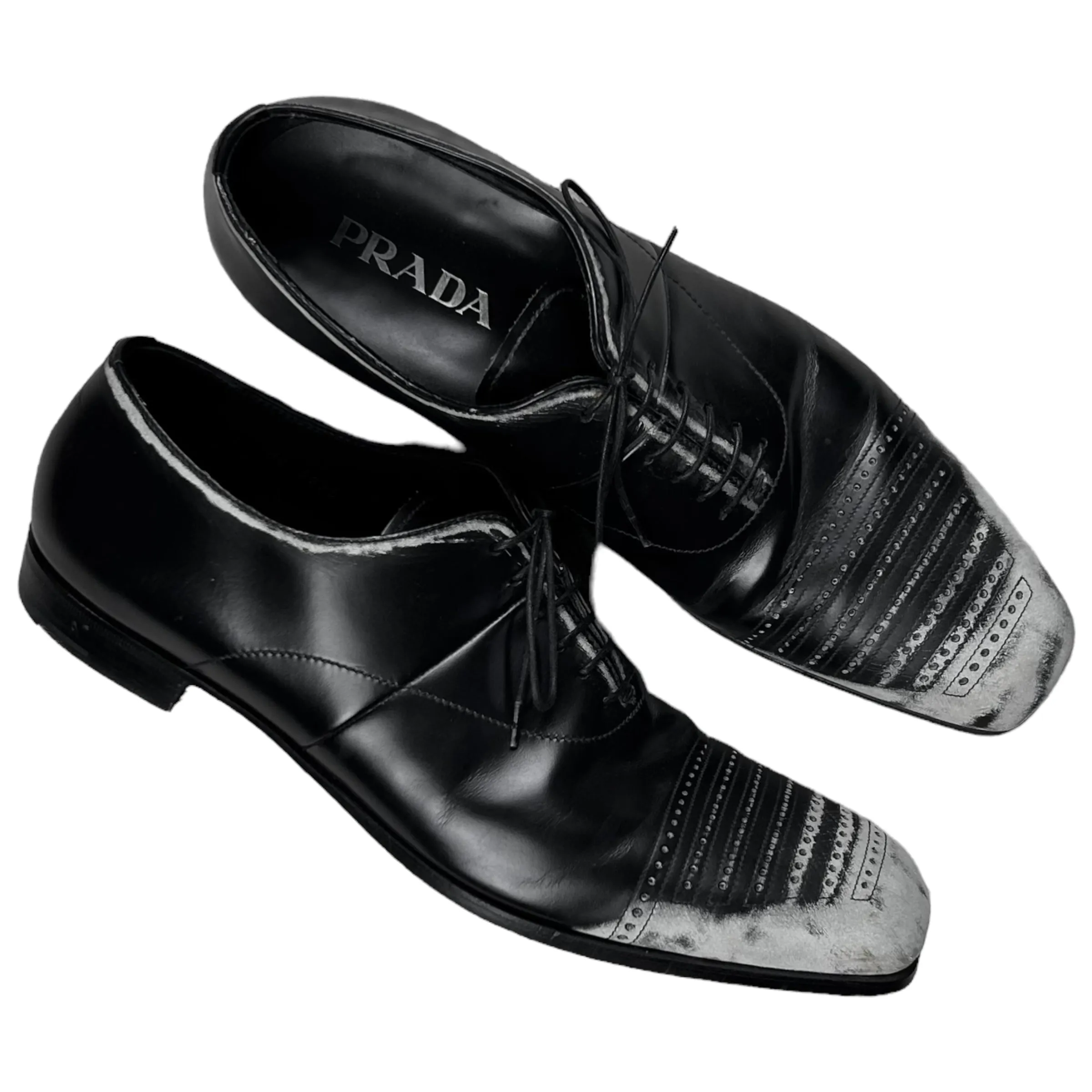 Prada Distressed Toe Derbies - AW07