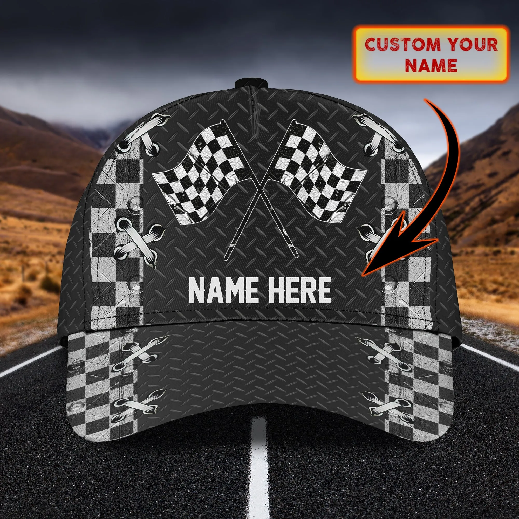 RACING CAP1 - Personalized Name Cap - BY97