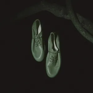Retro Leather Lace-Up Shoes