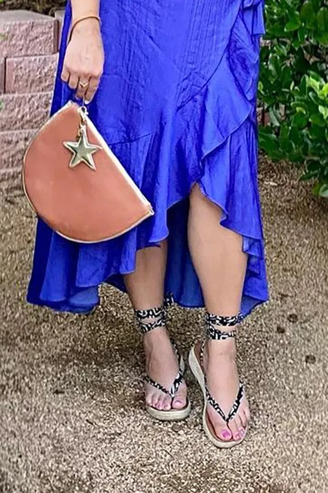 Ribbon Sandal Wedge