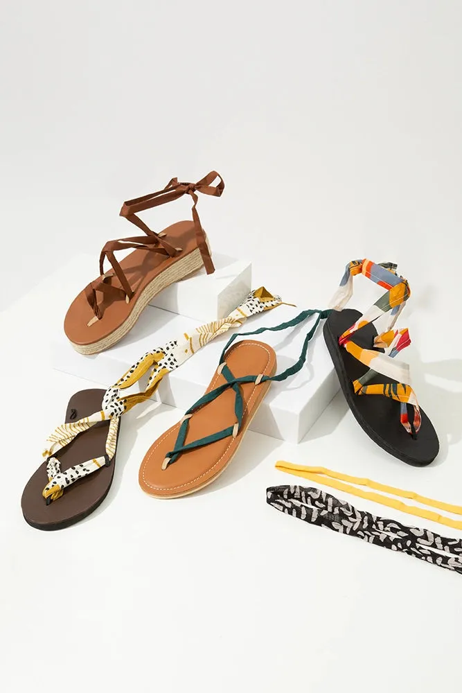 Ribbon Sandal Wedge