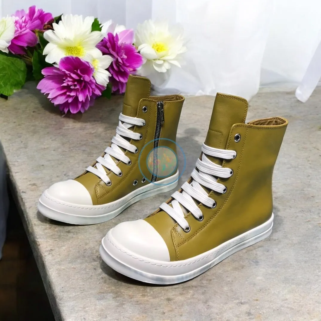 Rick Owens High Trainers - Olive