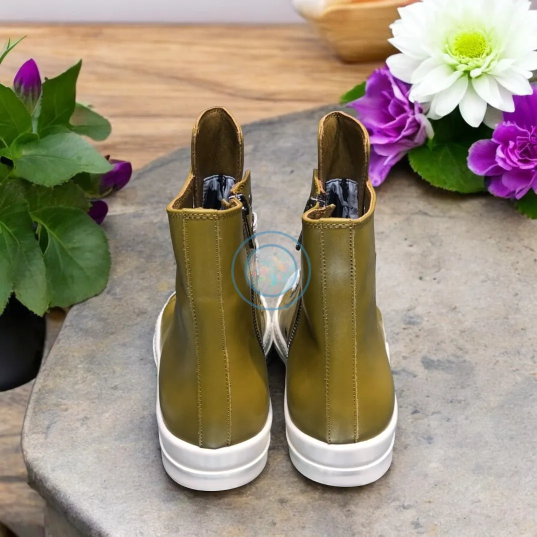 Rick Owens High Trainers - Olive