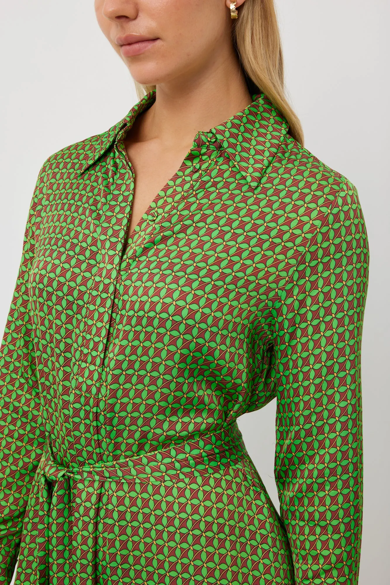 River Dress Fan Print