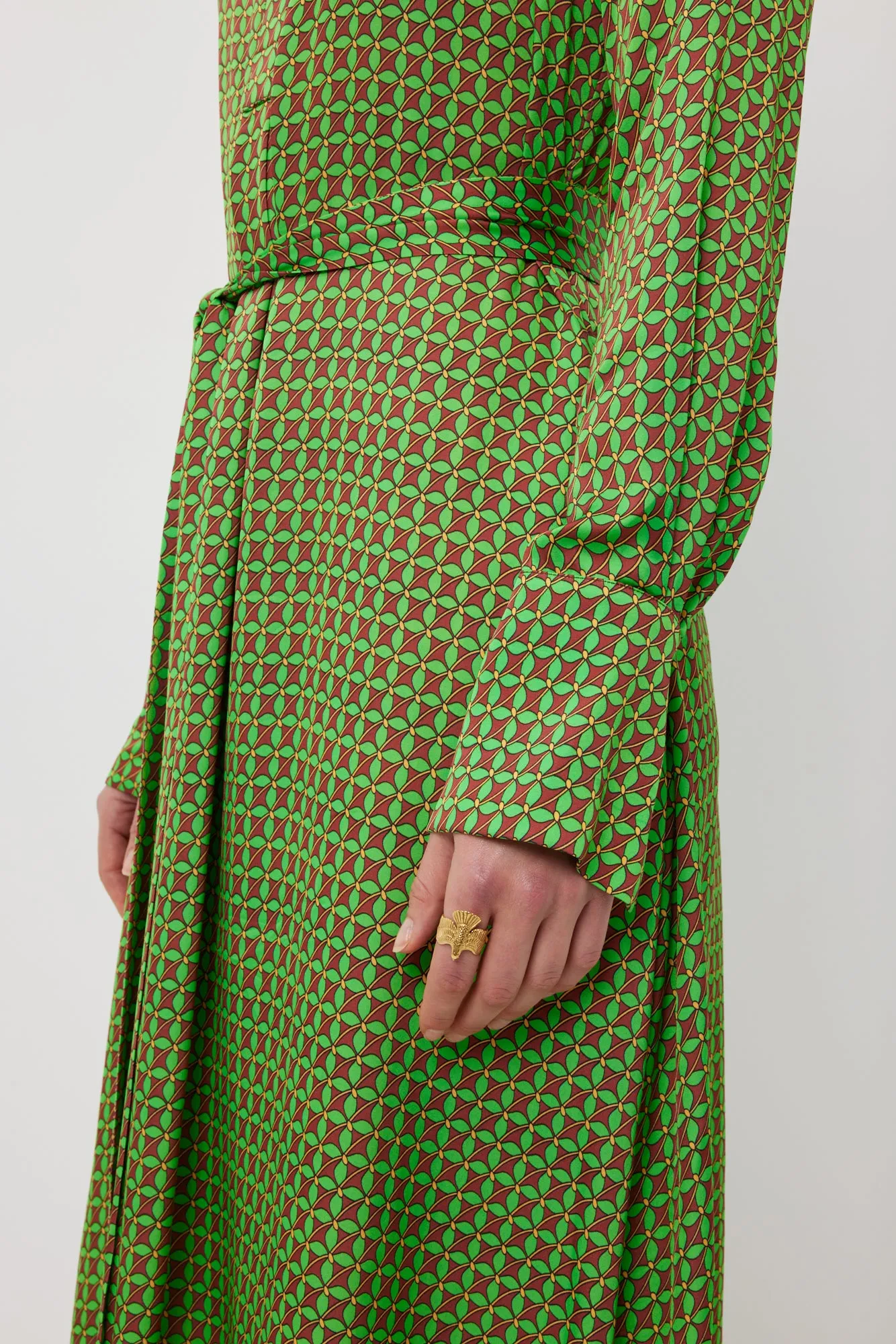 River Dress Fan Print