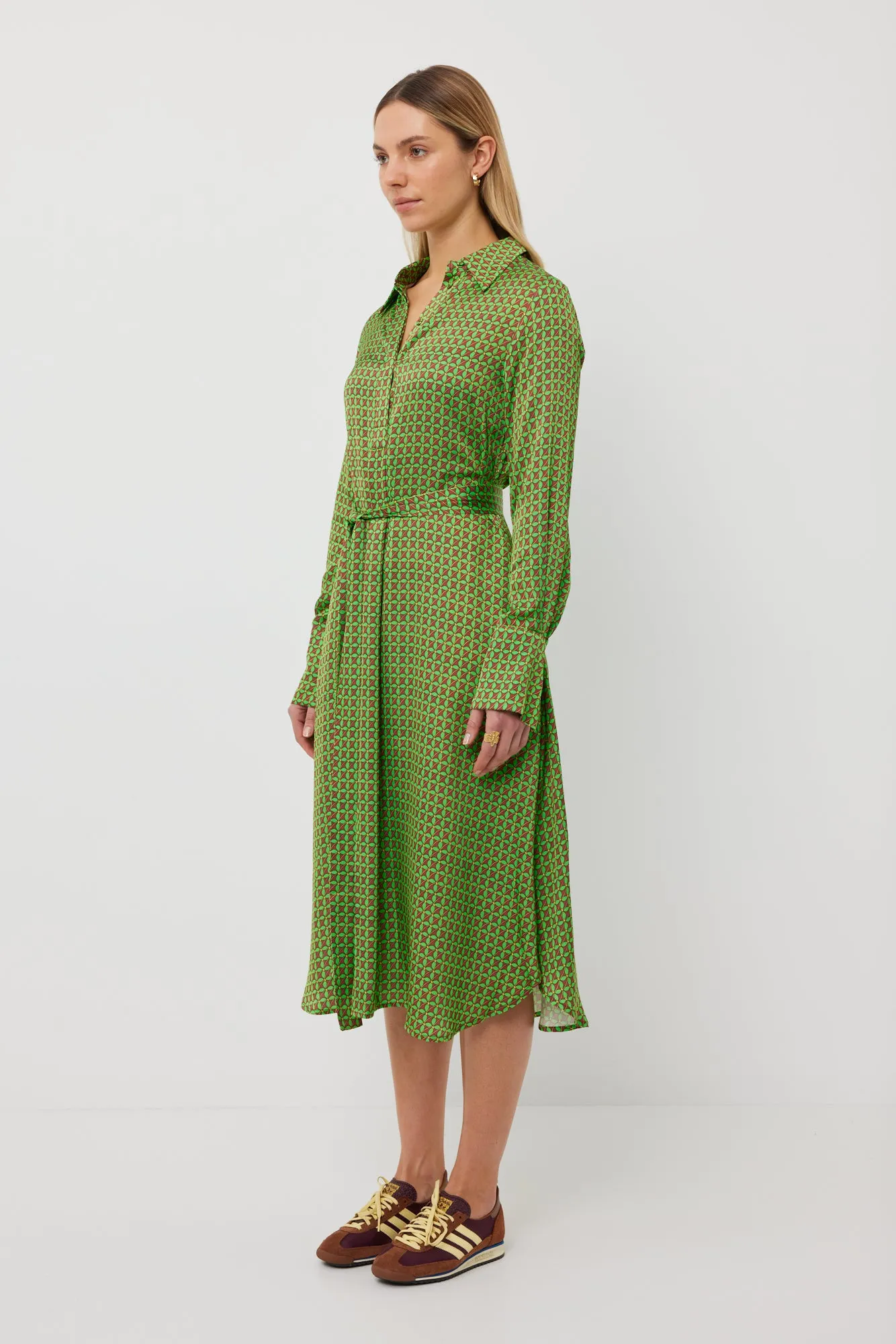 River Dress Fan Print