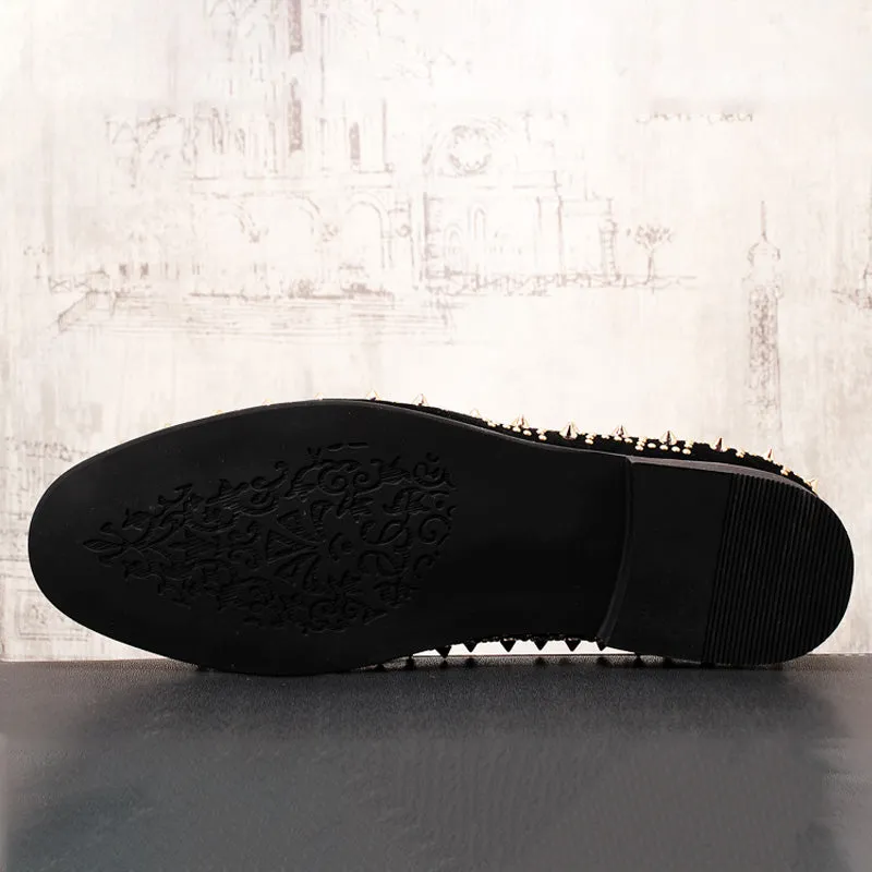 Rivets Stud Loafer Shoes Punk Style Dress Shoes