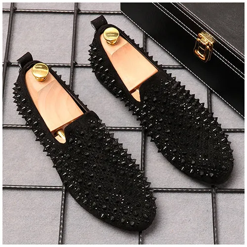 Rivets Stud Loafer Shoes Punk Style Dress Shoes
