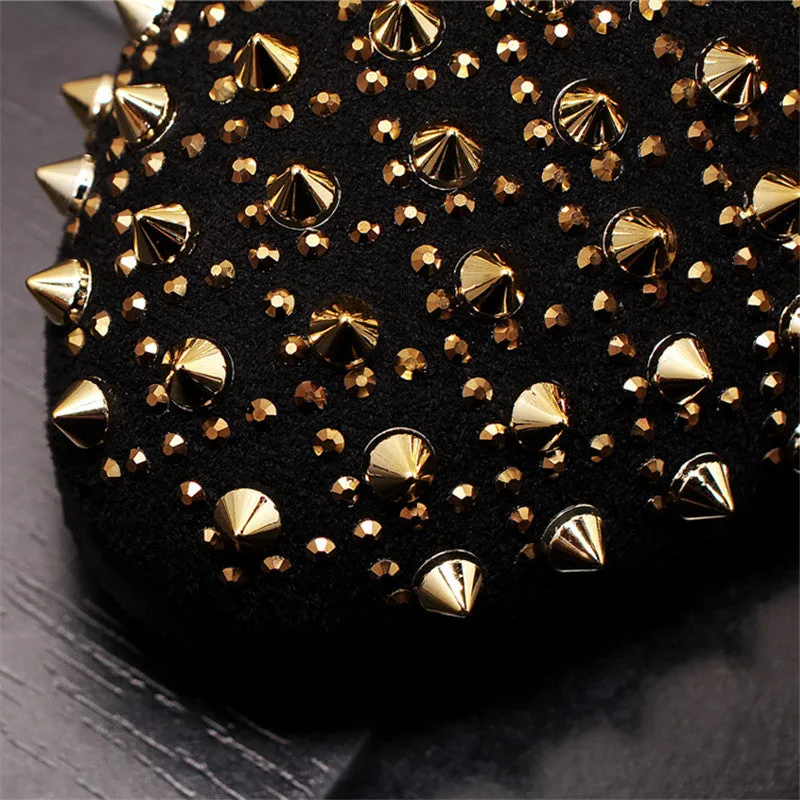 Rivets Stud Loafer Shoes Punk Style Dress Shoes