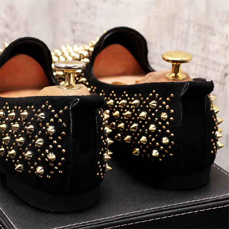 Rivets Stud Loafer Shoes Punk Style Dress Shoes
