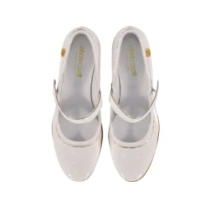 Roberto Cavalli Kids Girl's White Gold-Tone Ballerina