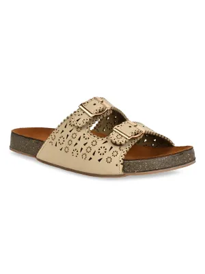 Rocia By Regal Beige Women Casual Laser Cut Flats