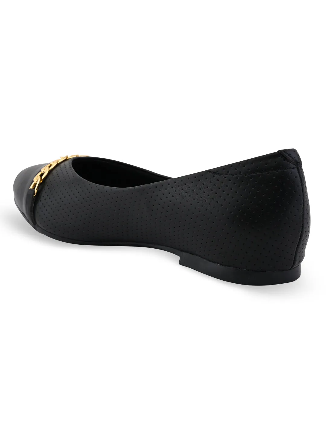 Rocia By Regal Black Women Buckled Ballerinas