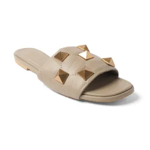 ROCKSTUD BEIGE FLATS