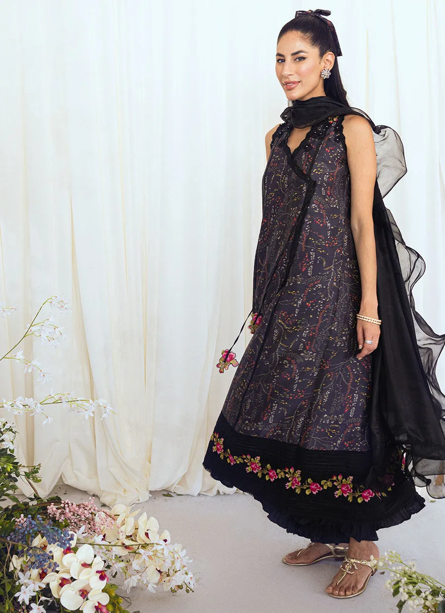 ROWAN SILK SHIRT AND DUPATTA - Farah Talib Aziz