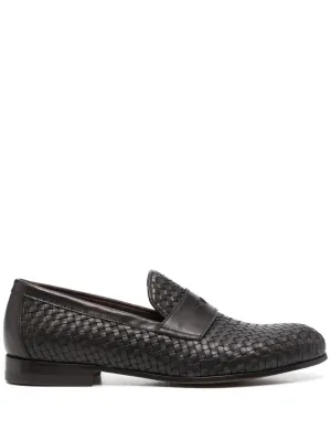 Scarosso Delfina woven leather loafers