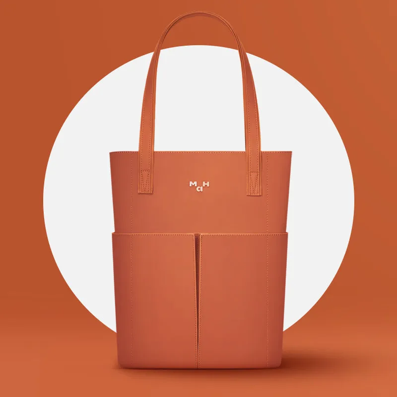 Simple Casual PU Leather Shoulder Bag - Portable Commuter Tote for Everyday Use