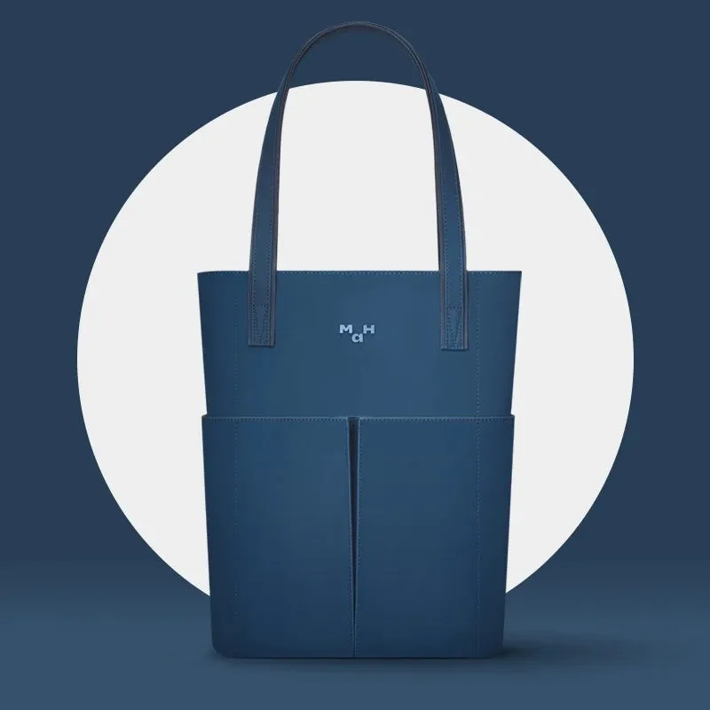 Simple Casual PU Leather Shoulder Bag - Portable Commuter Tote for Everyday Use