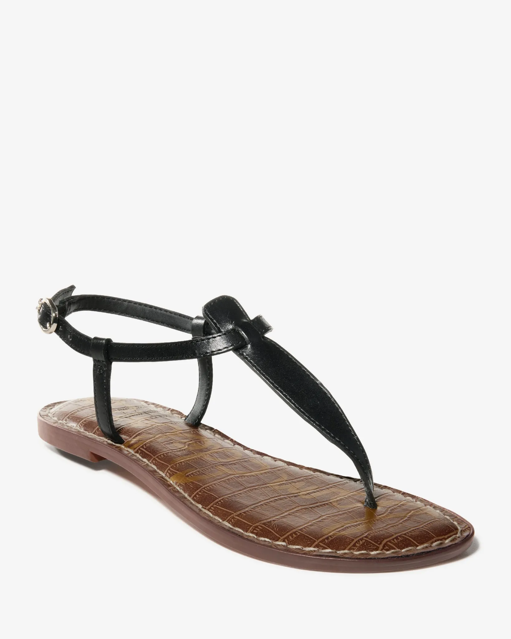 Single Ankle Strap Sandal Black