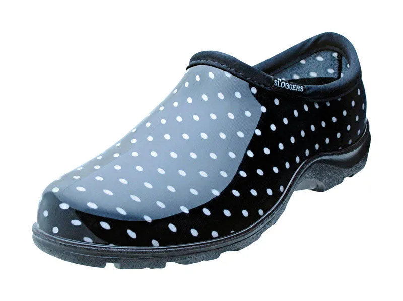 Sloggers Women's Garden/Rain Shoes 9 US Black Polka Dot