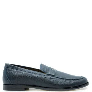 Spain Co Navy Pebbled Penny Dress Shoe