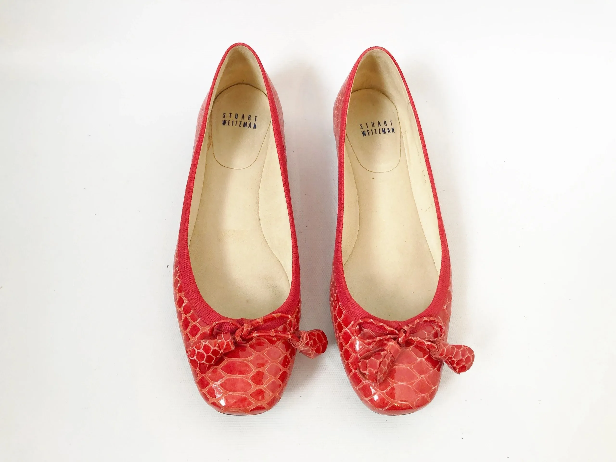 Stuart Weitzman Embossed Ballet Flats Size 7.5