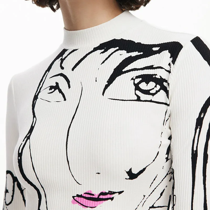 Stylish Printed Long-Sleeved Casual Dress for Effortless Everyday Elegance