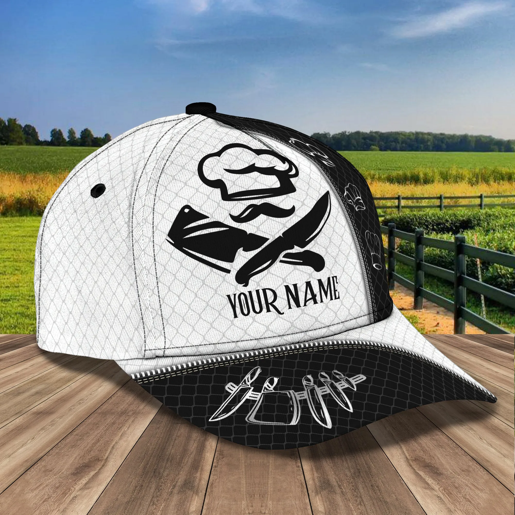 TD97 - Personalized Name Cap - Chef 01