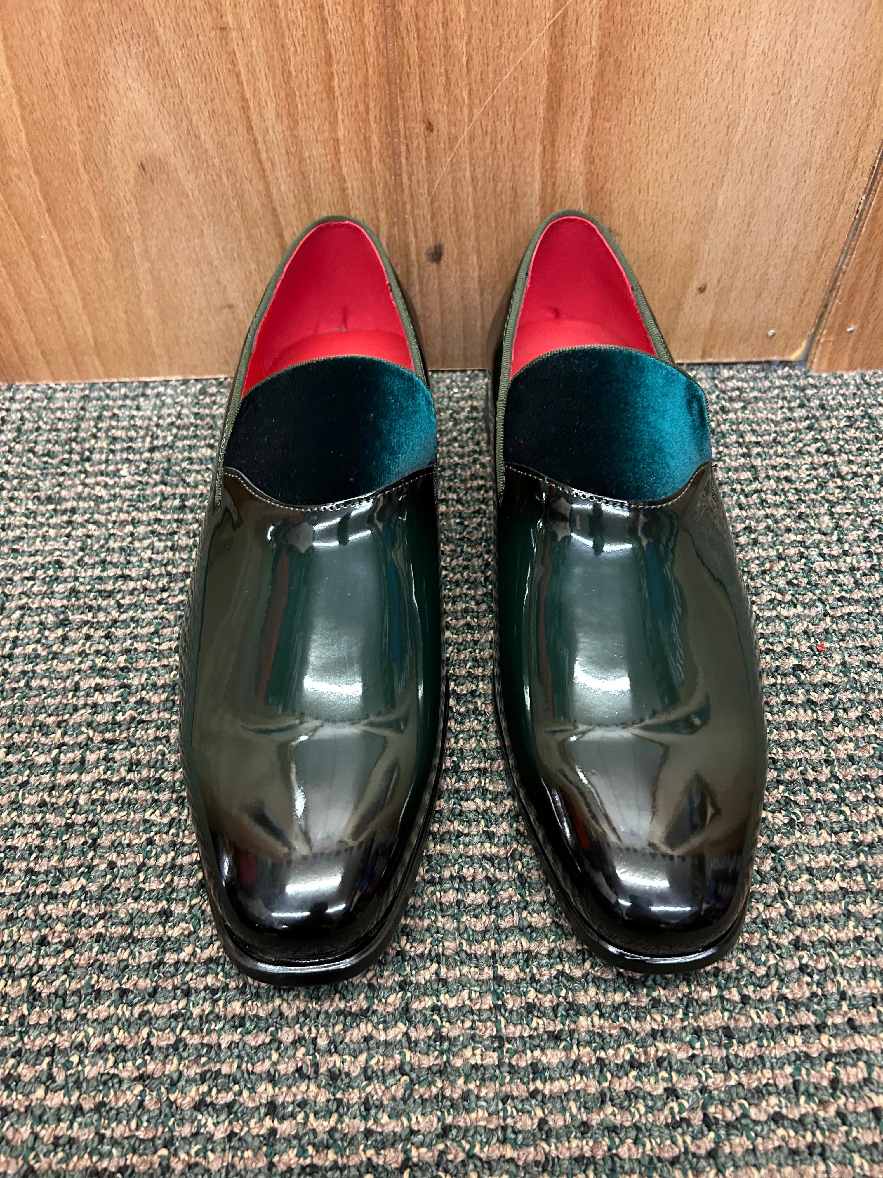 Terroni Design Green Patent Leather/Suede Men’s Dress Shoes  | S8