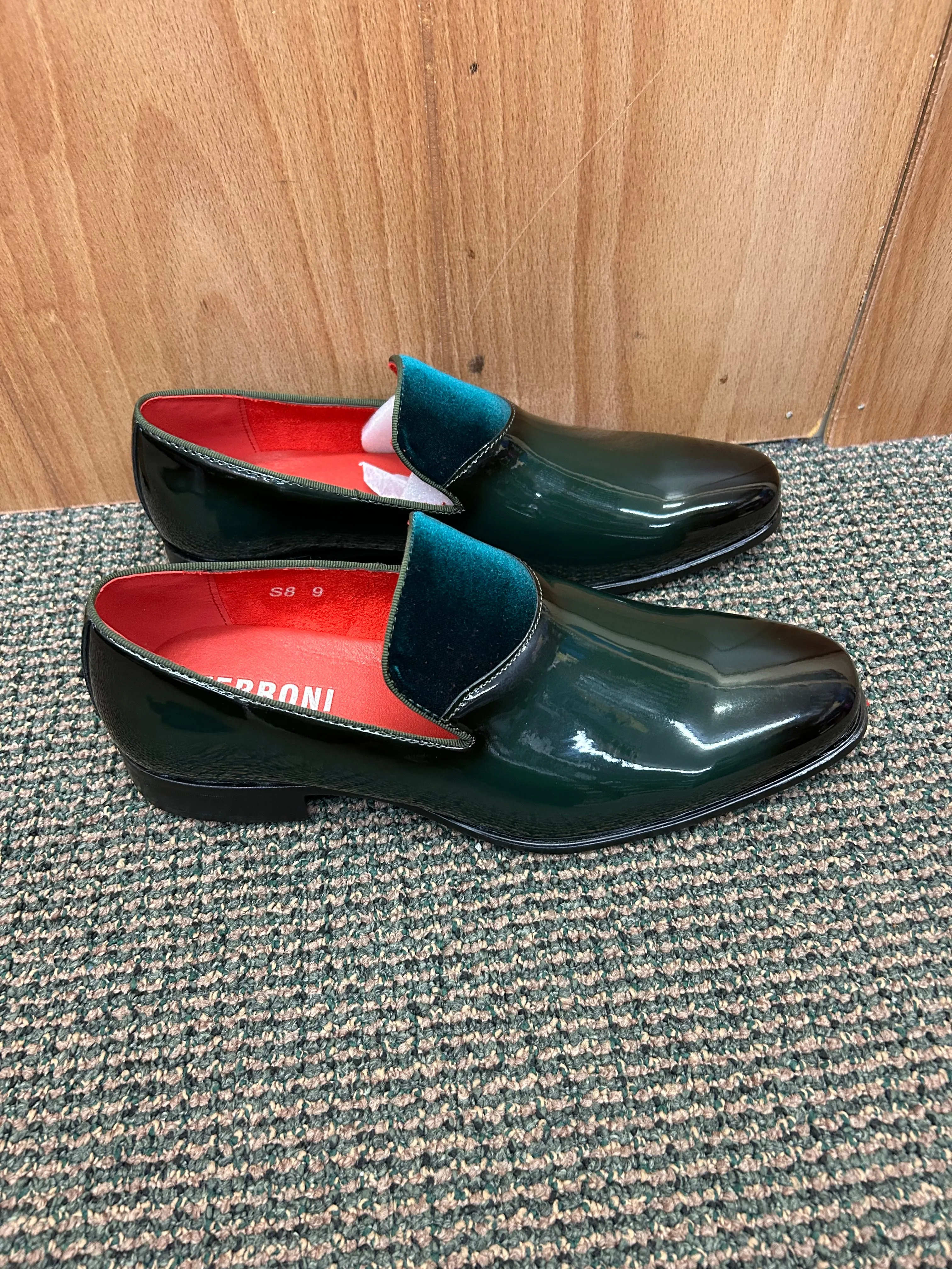 Terroni Design Green Patent Leather/Suede Men’s Dress Shoes  | S8