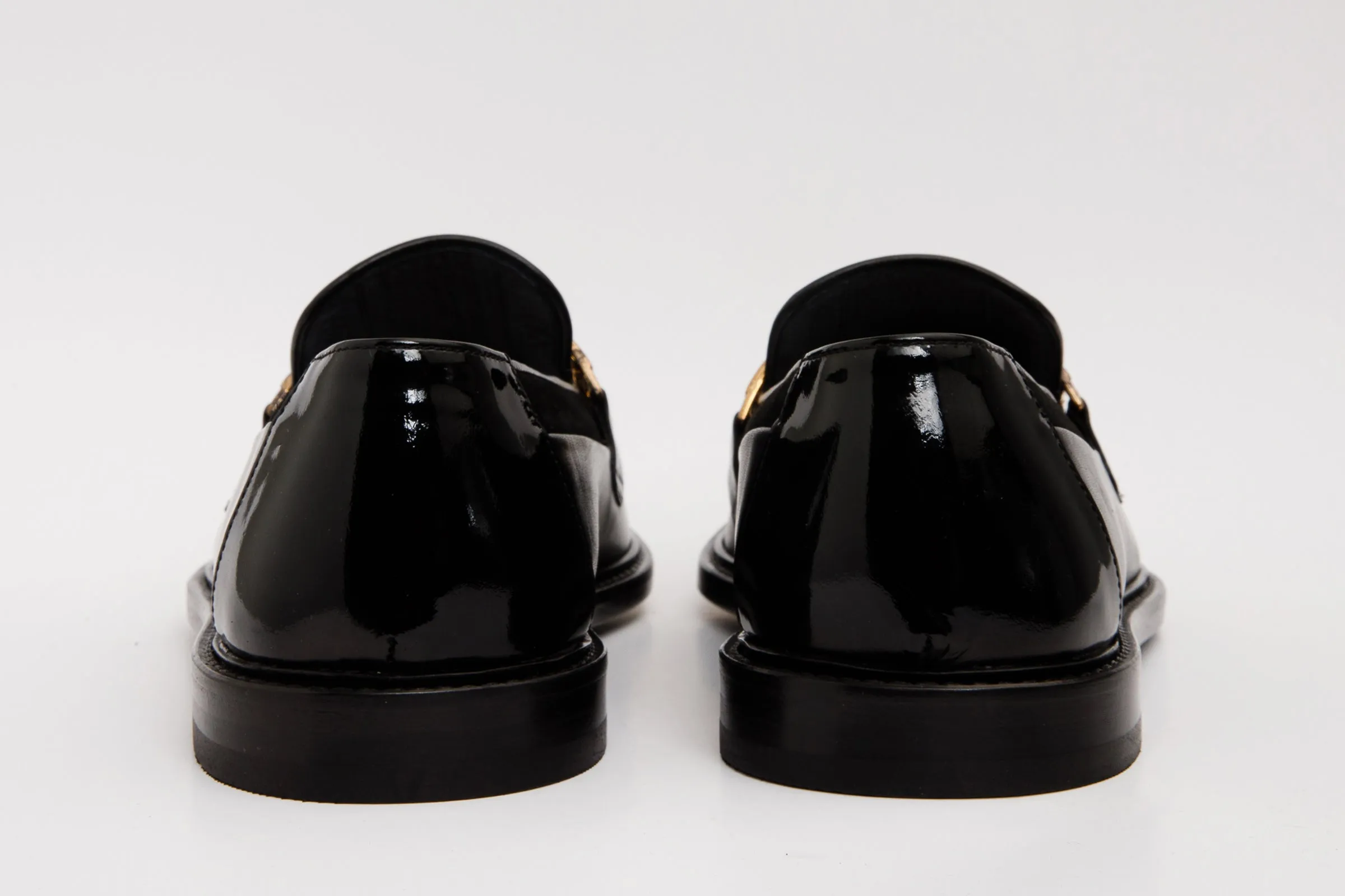 The Gemena Black & Orange Leather Bit Dress Loafer Men Shoe  Final Sale!