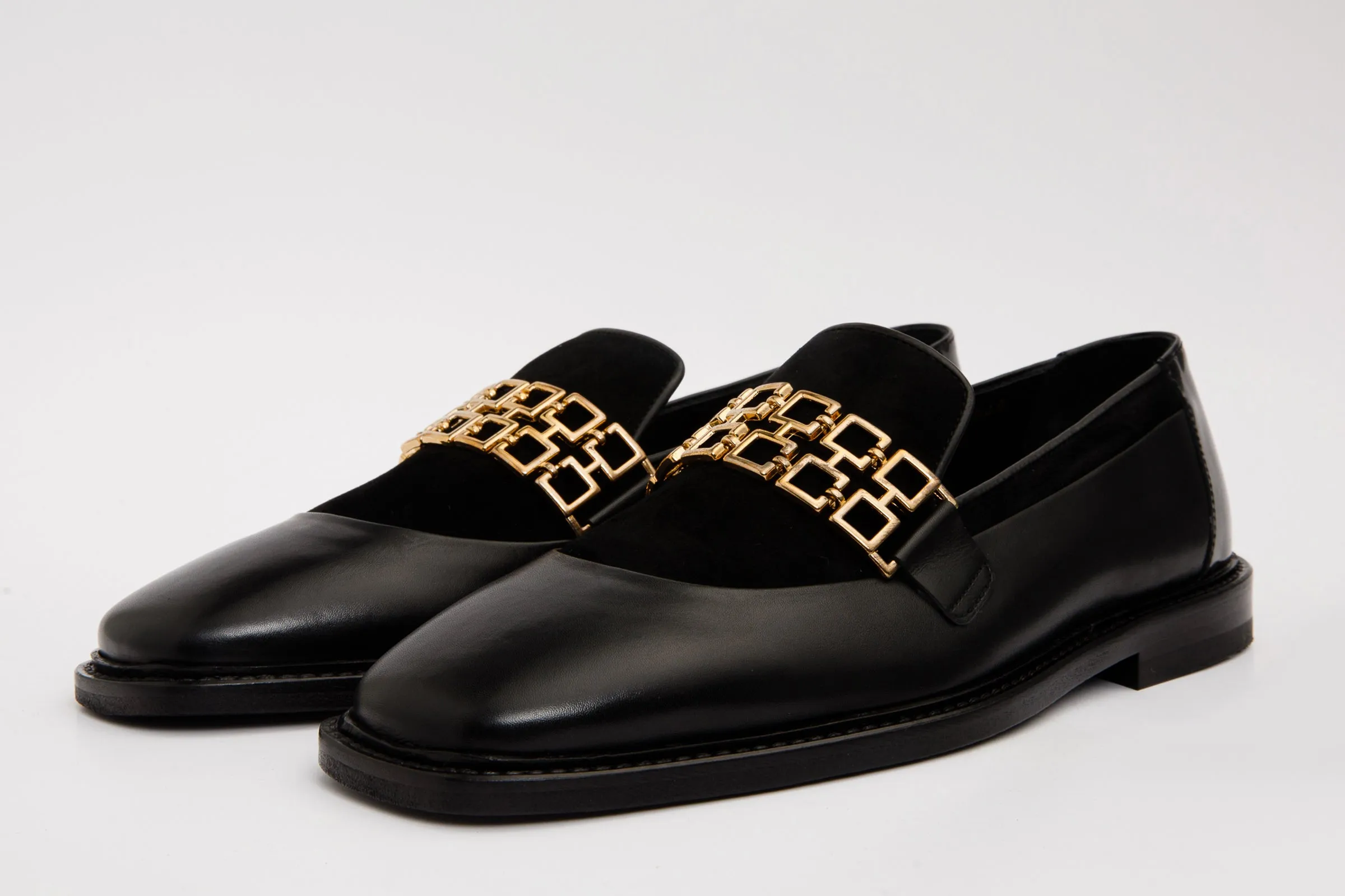 The Gemena Black & Orange Leather Bit Dress Loafer Men Shoe  Final Sale!