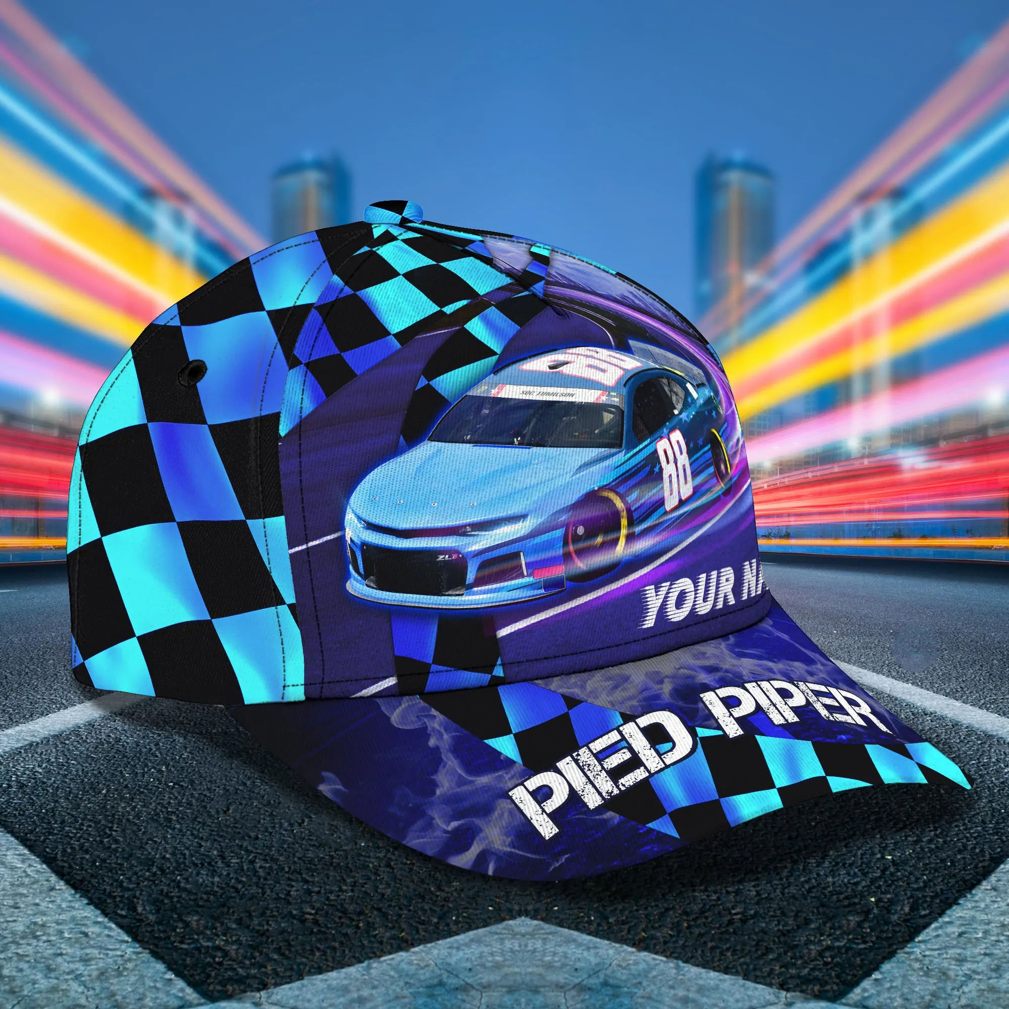The Pied Piper - Car Racing - Personalized Name Cap 31 - Nvc97