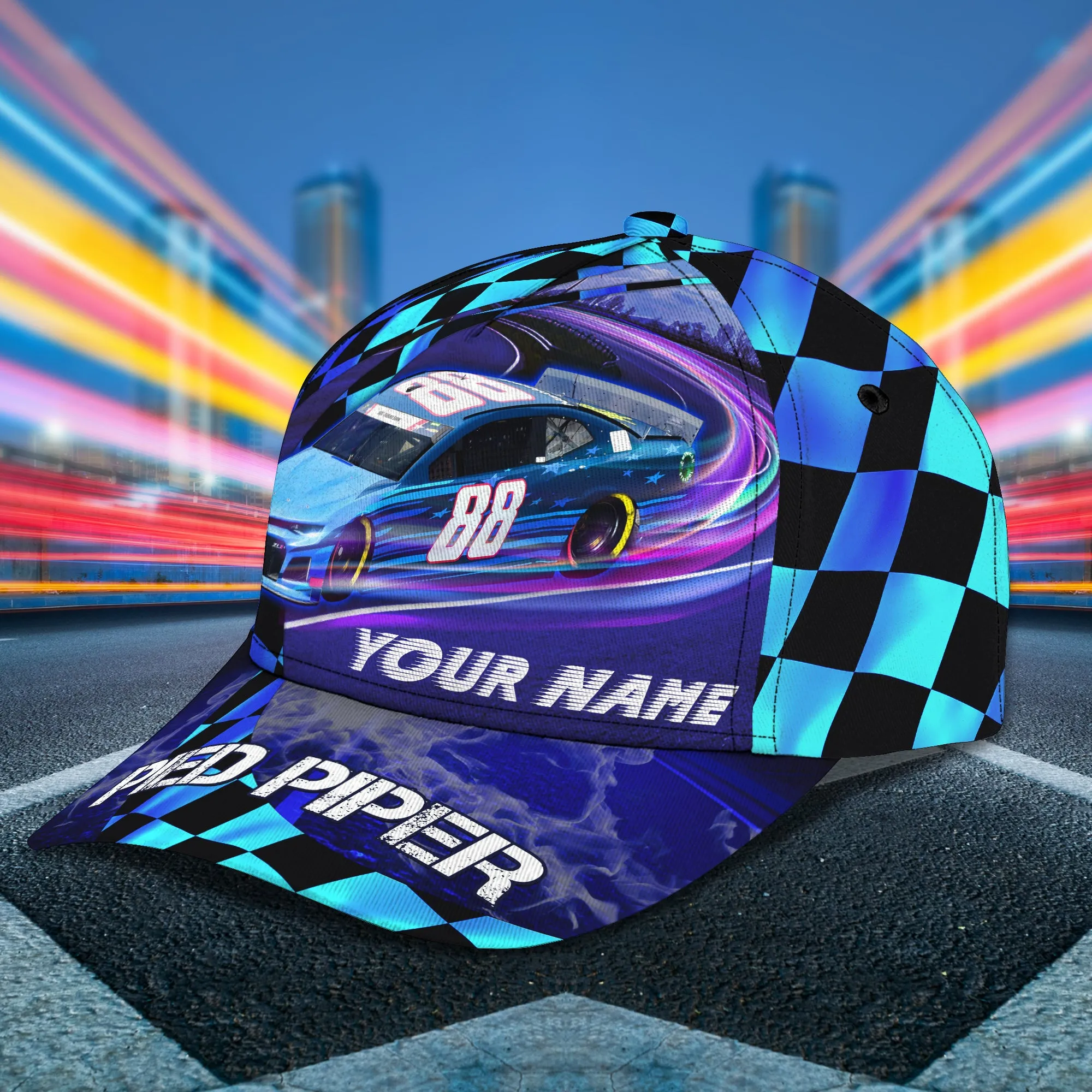 The Pied Piper - Car Racing - Personalized Name Cap 31 - Nvc97