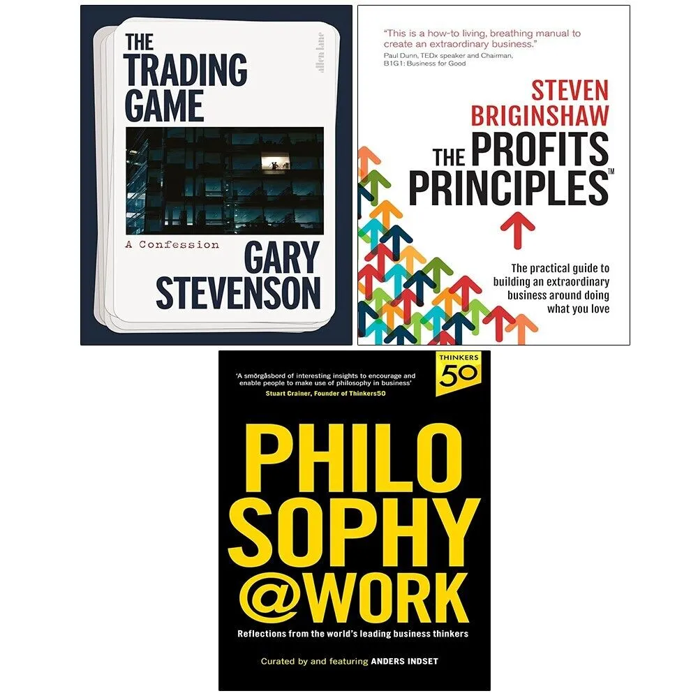 The Trading Game A Confession [Hardcover], Philosophy@Work & The Profits Principles 3 Books Collection Set