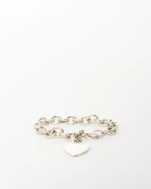 Tiffany & Co. Silver Return To Tiffany Logoless Heart Tag Bracelet