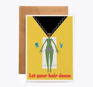 Tiki Bride Birthday Card