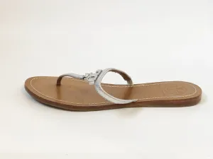 Tory Burch Silver Flip-Flops Size 8