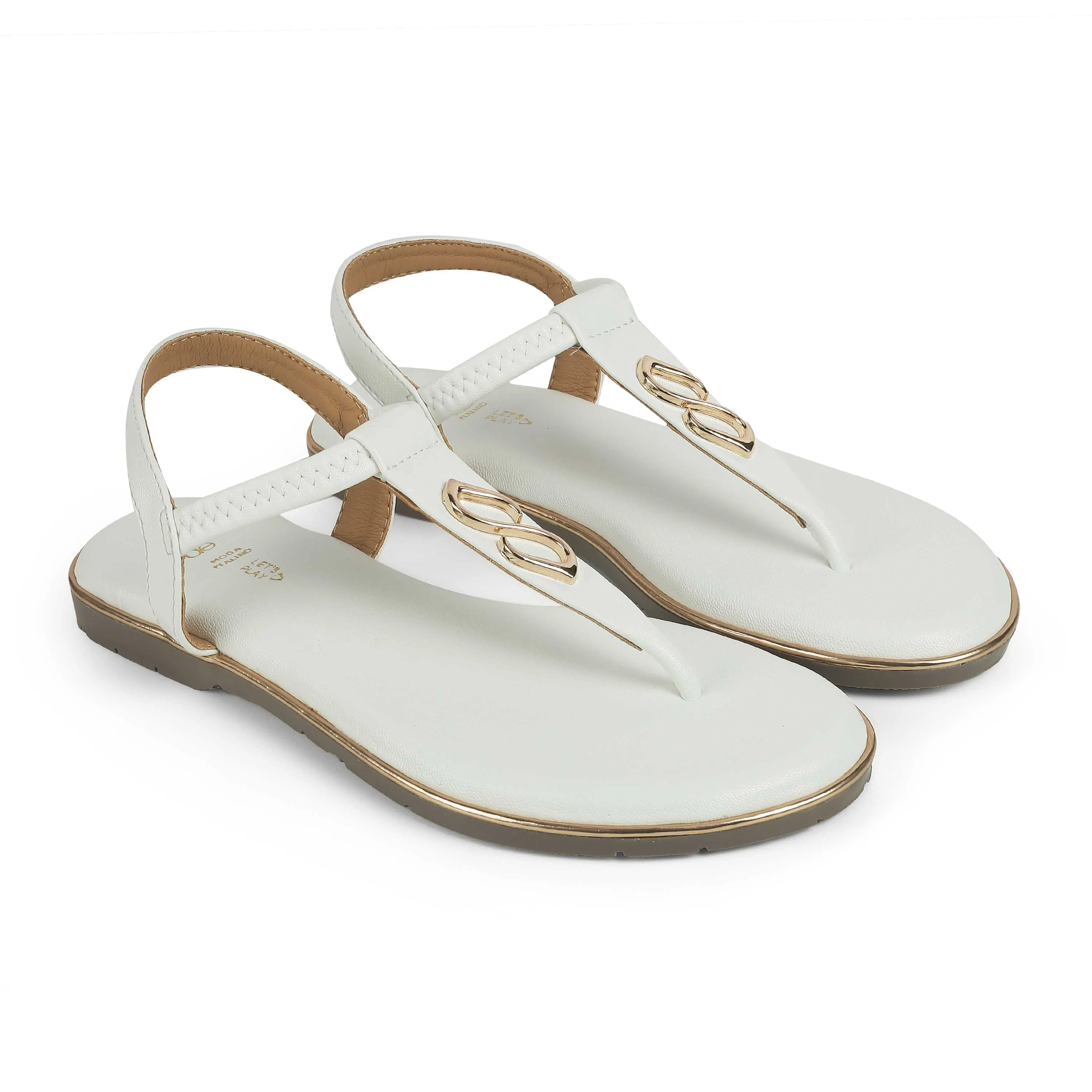 Tresmode Sola White Women's Dress Flats