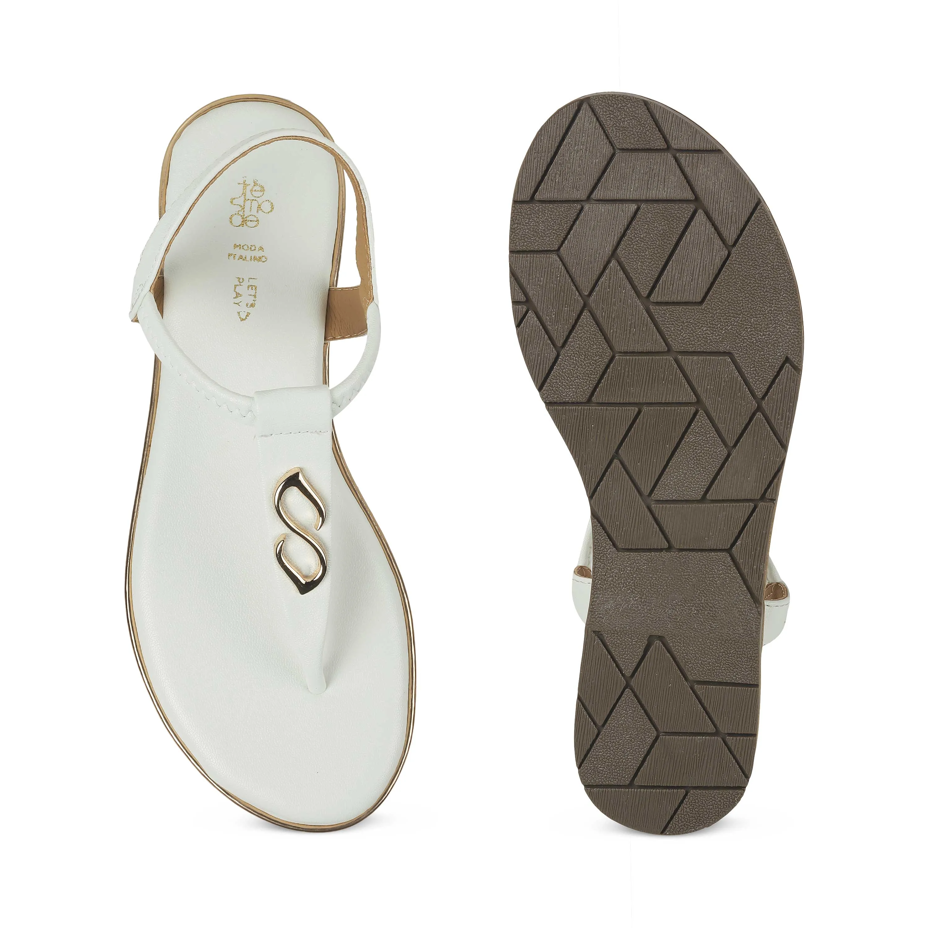 Tresmode Sola White Women's Dress Flats