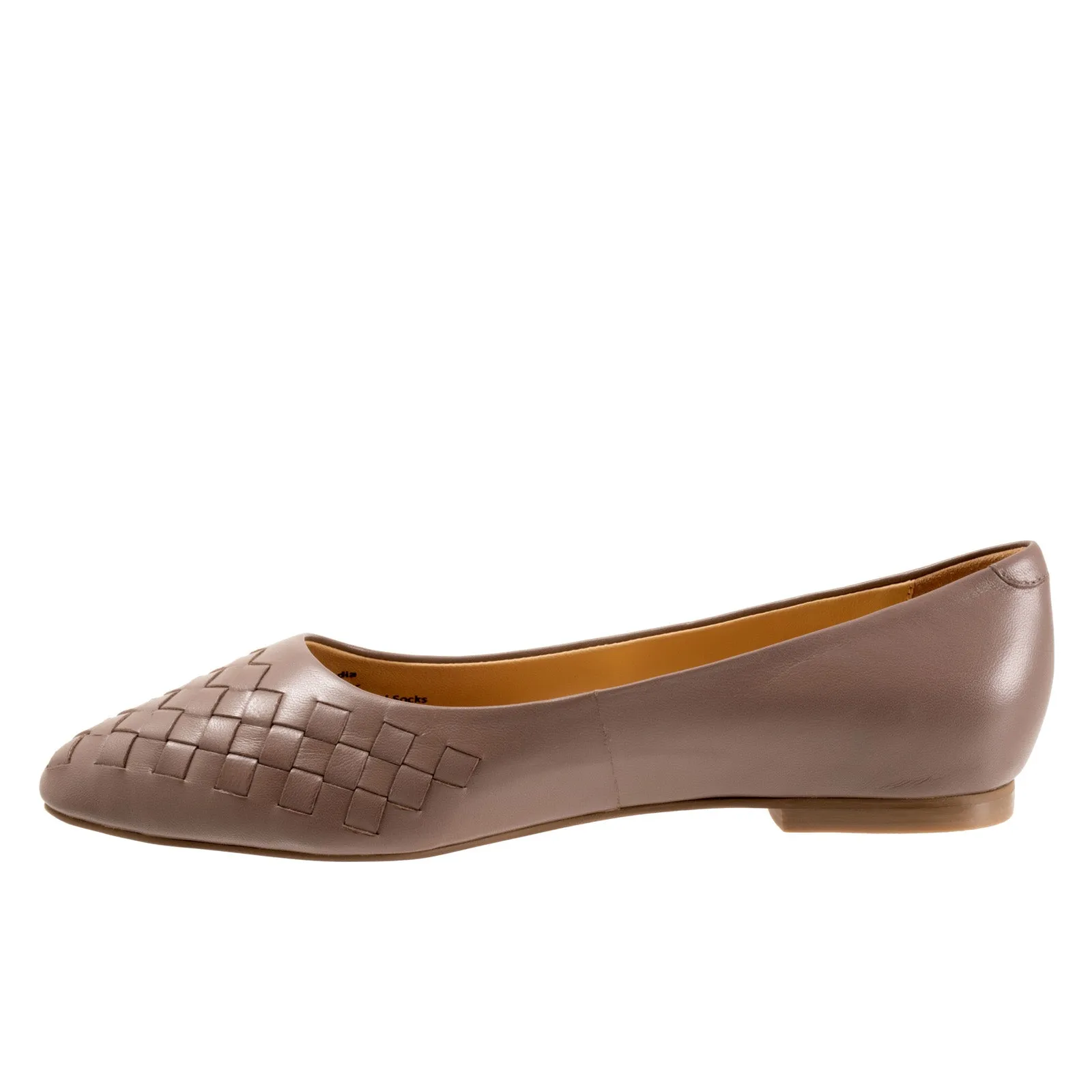 Trotters Estee Woven T1769-117 Womens Brown Narrow Loafer Flats Shoes