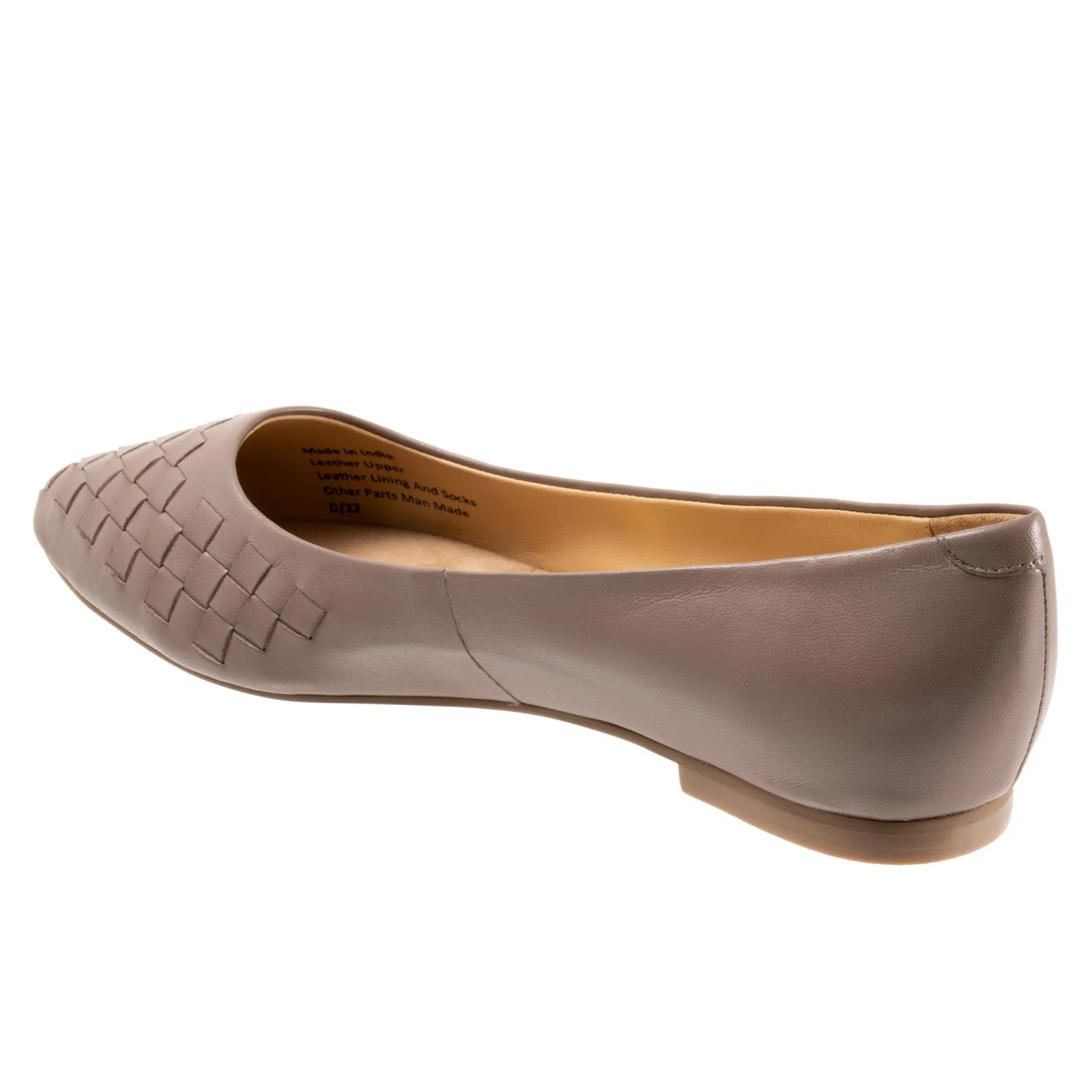 Trotters Estee Woven T1769-117 Womens Brown Narrow Loafer Flats Shoes