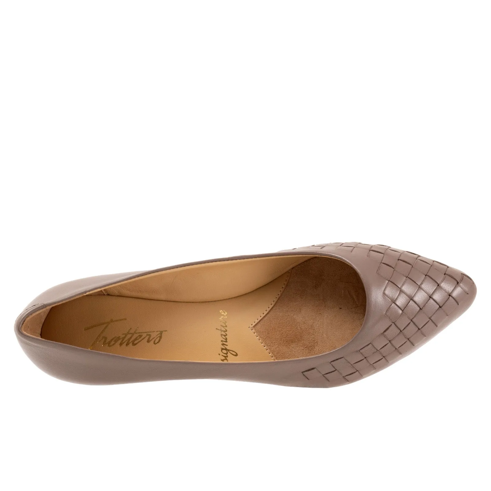 Trotters Estee Woven T1769-117 Womens Brown Narrow Loafer Flats Shoes