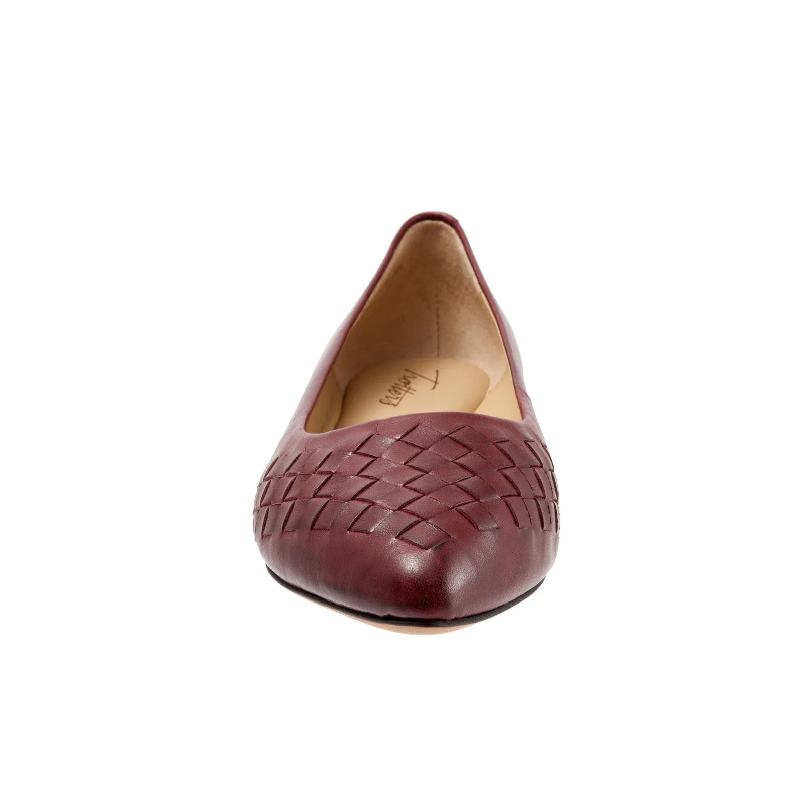 Trotters Estee Woven T1769-601 Womens Red Wide Loafer Flats Shoes