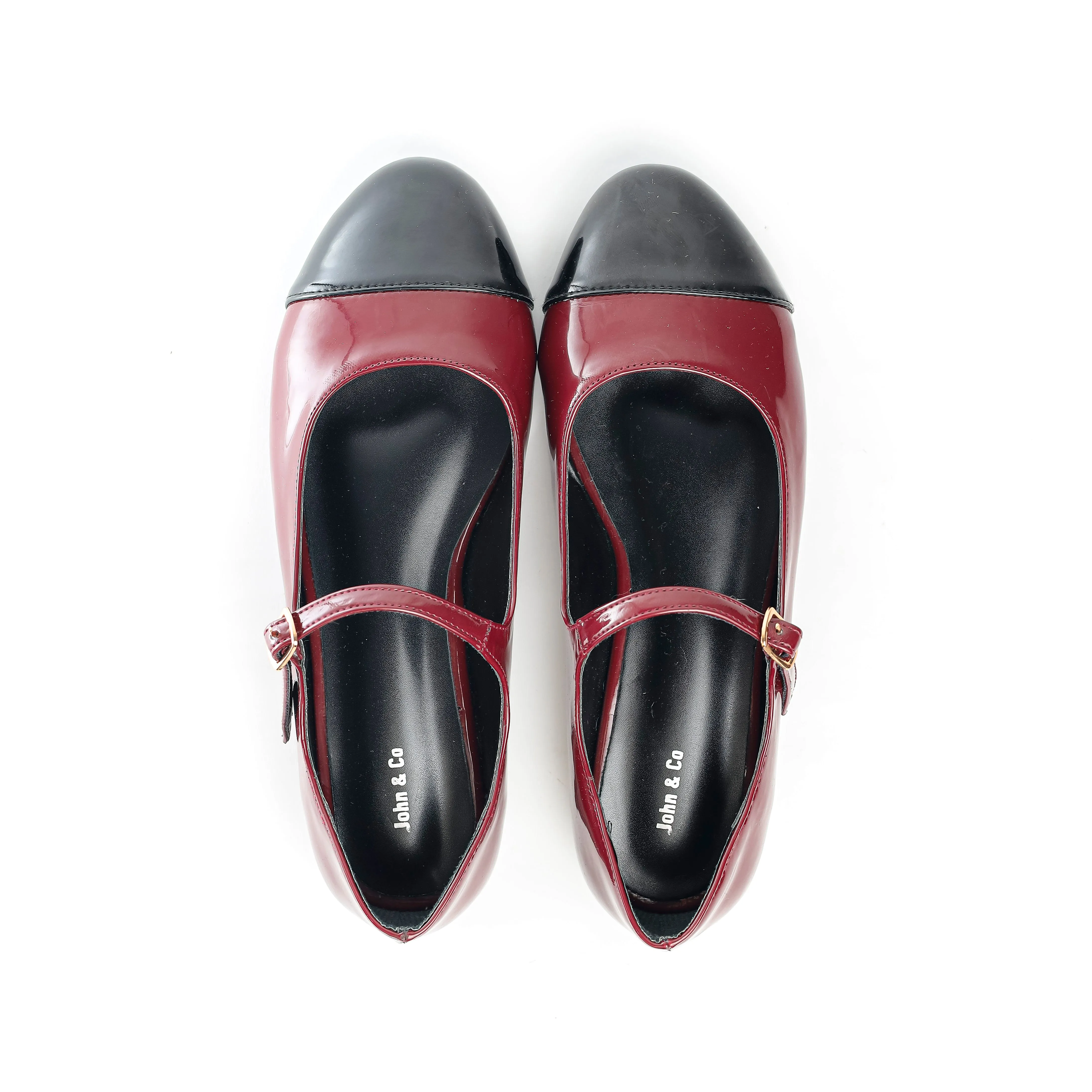 Two-Tone Mary Jane Flats